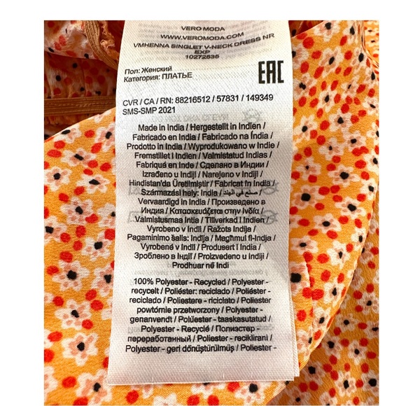 Vero Moda Floral Wrap Dress Size M - Picture 10 of 10